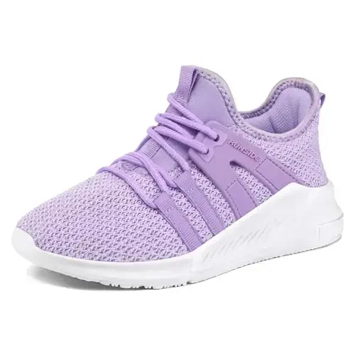 RUNSIDE Boys Girls Tennis Shoes Kids Lightweight Breathable Sneakers Lace-up Running Athletic Shoes for Toddler/Little Kid/Big Kid 