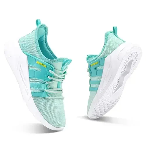RUNSIDE Boys Girls Tennis Shoes Kids Lightweight Breathable Sneakers Lace-up Running Athletic Shoes for Toddler/Little Kid/Big Kid - 2