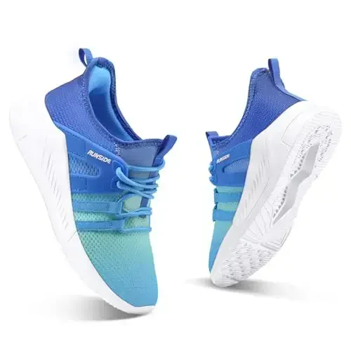 RUNSIDE Boys Girls Tennis Shoes Kids Lightweight Breathable Sneakers Lace-up Running Athletic Shoes for Toddler/Little Kid/Big Kid - 2
