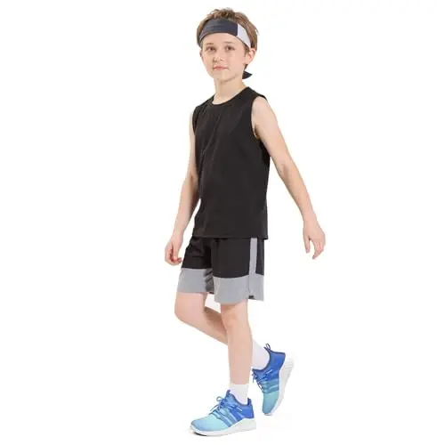 RUNSIDE Boys Girls Tennis Shoes Kids Lightweight Breathable Sneakers Lace-up Running Athletic Shoes for Toddler/Little Kid/Big Kid - 5
