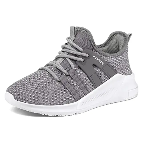 RUNSIDE Boys Girls Tennis Shoes Kids Lightweight Breathable Sneakers Lace-up Running Athletic Shoes for Toddler/Little Kid/Big Kid - 1