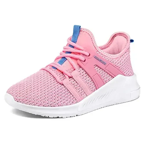 RUNSIDE Boys Girls Tennis Shoes Kids Lightweight Breathable Sneakers Lace-up Running Athletic Shoes for Toddler/Little Kid/Big Kid - 1