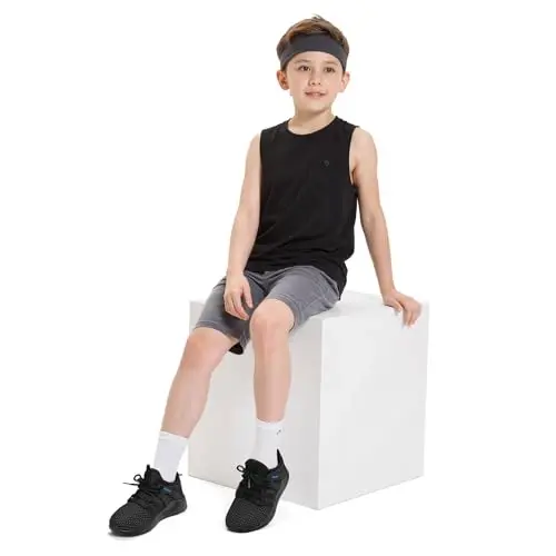 RUNSIDE Boys Girls Tennis Shoes Kids Lightweight Breathable Sneakers Lace-up Running Athletic Shoes for Toddler/Little Kid/Big Kid - 9