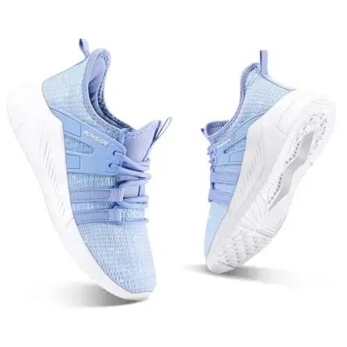 RUNSIDE Boys Girls Tennis Shoes Kids Lightweight Breathable Sneakers Lace-up Running Athletic Shoes for Toddler/Little Kid/Big Kid - 2