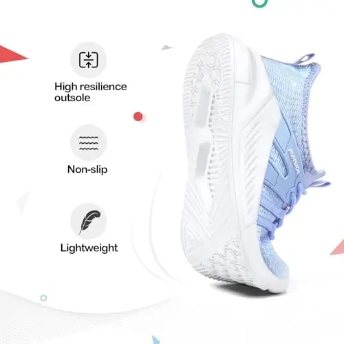 RUNSIDE Boys Girls Tennis Shoes Kids Lightweight Breathable Sneakers Lace-up Running Athletic Shoes for Toddler/Little Kid/Big Kid - 3