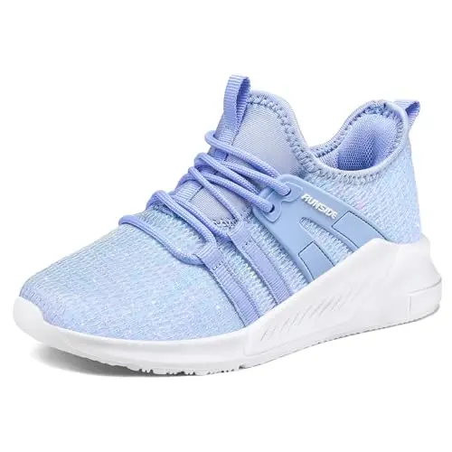 RUNSIDE Boys Girls Tennis Shoes Kids Lightweight Breathable Sneakers Lace-up Running Athletic Shoes for Toddler/Little Kid/Big Kid 