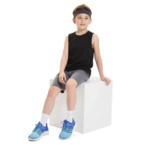 RUNSIDE Boys Girls Tennis Shoes Kids Lightweight Breathable Sneakers Lace-up Running Athletic Shoes for Toddler/Little Kid/Big Kid - 6