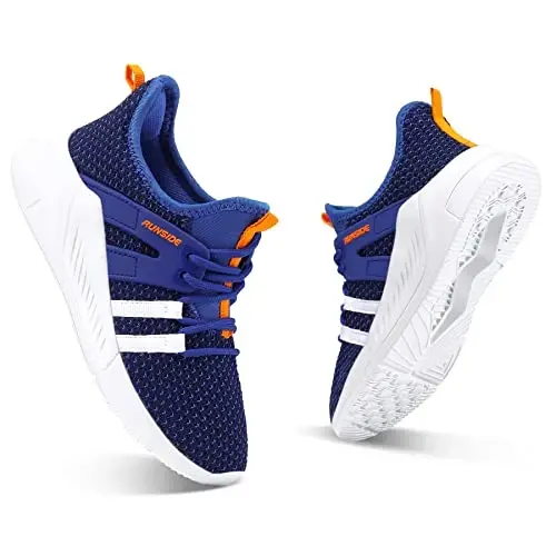 RUNSIDE Boys Girls Tennis Shoes Kids Lightweight Breathable Sneakers Lace-up Running Athletic Shoes for Toddler/Little Kid/Big Kid - RUNSIDE (1)