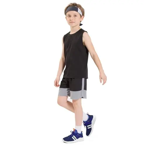 RUNSIDE Boys Girls Tennis Shoes Kids Lightweight Breathable Sneakers Lace-up Running Athletic Shoes for Toddler/Little Kid/Big Kid - 5