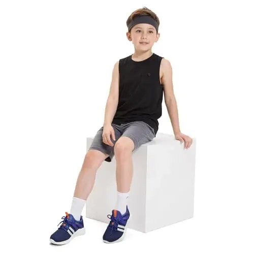 RUNSIDE Boys Girls Tennis Shoes Kids Lightweight Breathable Sneakers Lace-up Running Athletic Shoes for Toddler/Little Kid/Big Kid - 6