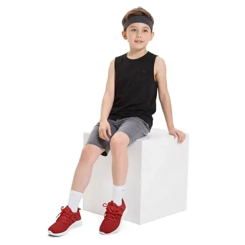 RUNSIDE Boys Girls Tennis Shoes Kids Lightweight Breathable Sneakers Lace-up Running Athletic Shoes for Toddler/Little Kid/Big Kid - 6