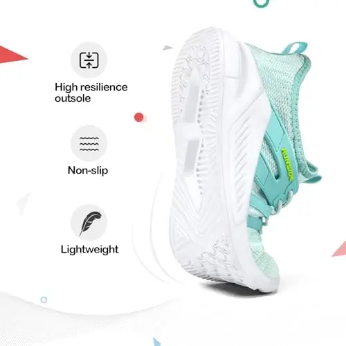 RUNSIDE Boys Girls Tennis Shoes Kids Lightweight Breathable Sneakers Lace-up Running Athletic Shoes for Toddler/Little Kid/Big Kid - 3