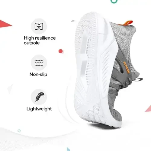 RUNSIDE Boys Girls Tennis Shoes Kids Lightweight Breathable Sneakers Lace-up Running Athletic Shoes for Toddler/Little Kid/Big Kid - 3