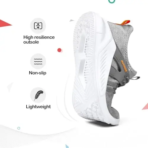 RUNSIDE Boys Girls Tennis Shoes Kids Lightweight Breathable Sneakers Lace-up Running Athletic Shoes for Toddler/Little Kid/Big Kid - 3