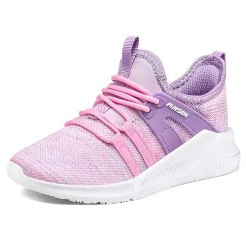 RUNSIDE Boys Girls Tennis Shoes Kids Lightweight Breathable Sneakers Lace-up Running Athletic Shoes for Toddler/Little Kid/Big Kid - 1