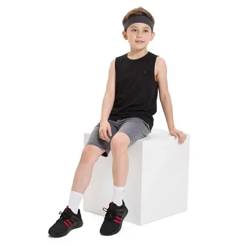 RUNSIDE Boys Girls Tennis Shoes Kids Lightweight Breathable Sneakers Lace-up Running Athletic Shoes for Toddler/Little Kid/Big Kid - 6