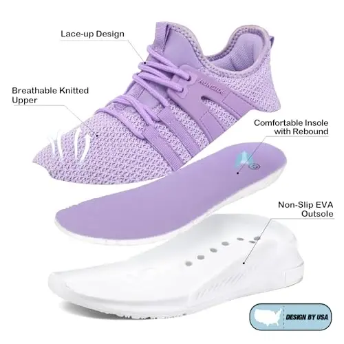 RUNSIDE Boys Girls Tennis Shoes Kids Lightweight Breathable Sneakers Lace-up Running Athletic Shoes for Toddler/Little Kid/Big Kid - 4