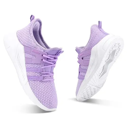 RUNSIDE Boys Girls Tennis Shoes Kids Lightweight Breathable Sneakers Lace-up Running Athletic Shoes for Toddler/Little Kid/Big Kid - 2