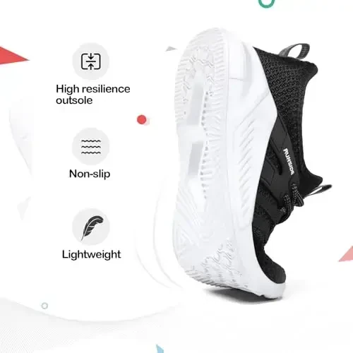 RUNSIDE Boys Girls Tennis Shoes Kids Lightweight Breathable Sneakers Lace-up Running Athletic Shoes for Toddler/Little Kid/Big Kid - 3