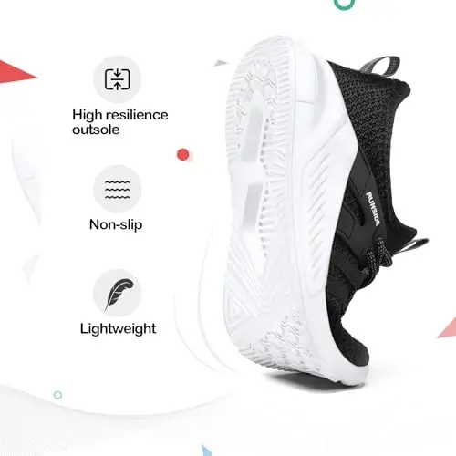 RUNSIDE Boys Girls Tennis Shoes Kids Lightweight Breathable Sneakers Lace-up Running Athletic Shoes for Toddler/Little Kid/Big Kid - 3