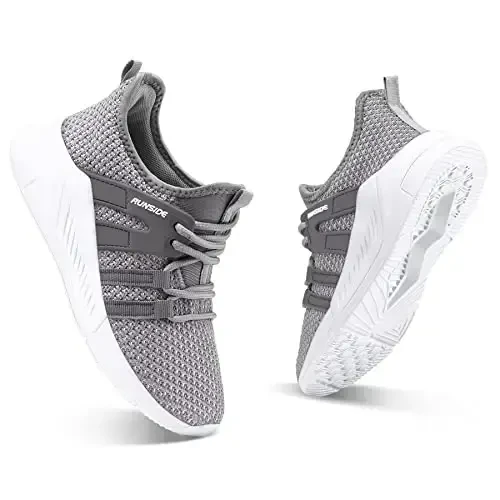 RUNSIDE Boys Girls Tennis Shoes Kids Lightweight Breathable Sneakers Lace-up Running Athletic Shoes for Toddler/Little Kid/Big Kid - 2