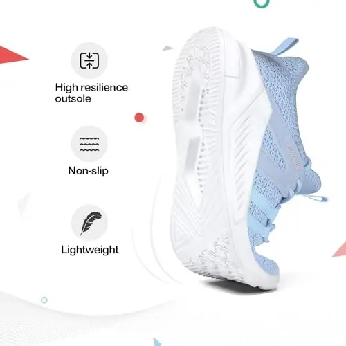 RUNSIDE Boys Girls Tennis Shoes Kids Lightweight Breathable Sneakers Lace-up Running Athletic Shoes for Toddler/Little Kid/Big Kid - 3