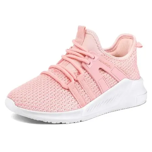 RUNSIDE Girls Tennis Shoes Lace-up Running Sneaker for Kids | Lightweight Breathable Running Athletic Toddler/Little Kid/Big Kid - 1