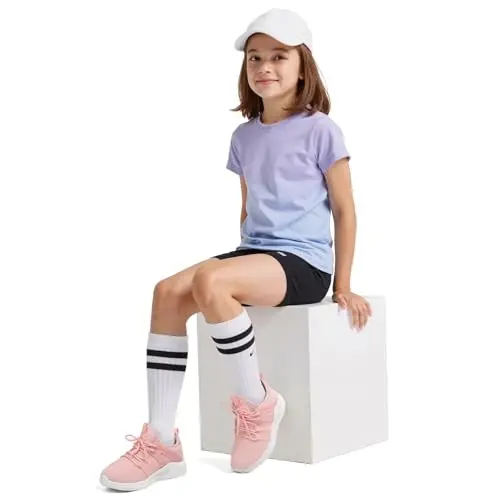 RUNSIDE Girls Tennis Shoes Lace-up Running Sneaker for Kids | Lightweight Breathable Running Athletic Toddler/Little Kid/Big Kid - 6
