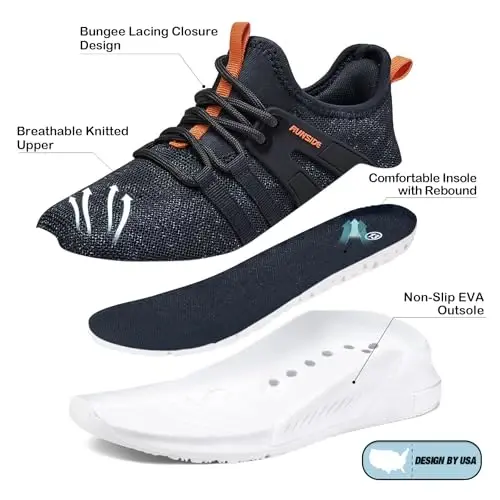 RUNSIDE Girls Tennis Shoes Lace-up Running Sneaker for Kids | Lightweight Breathable Running Athletic Toddler/Little Kid/Big Kid - 5