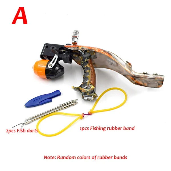 Runzkzy All-in-one Fish Shooting Slingshot Fishing Reel Sighting Multifunctional Outdoor Fish Slingshot Package - Modazone (1)