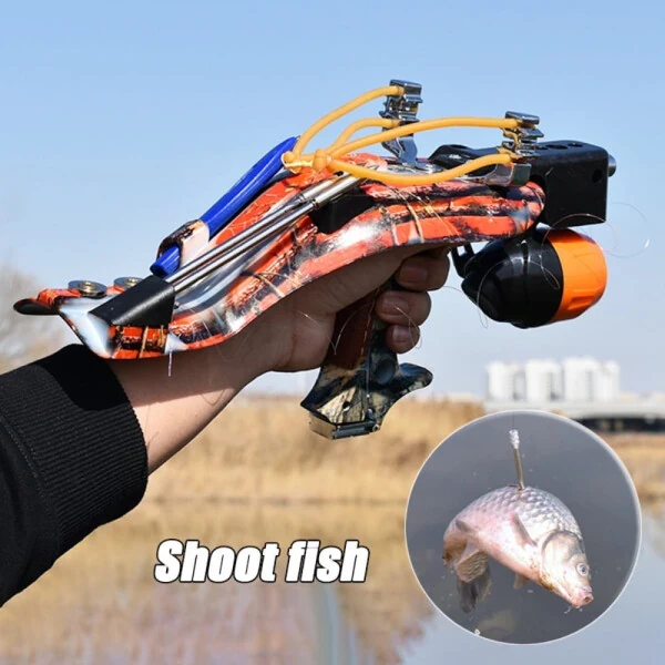 Runzkzy All-in-one Fish Shooting Slingshot Fishing Reel Sighting Multifunctional Outdoor Fish Slingshot Package - Modazone