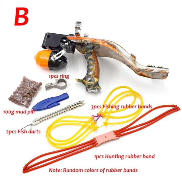 Runzkzy All-in-one Fish Shooting Slingshot Fishing Reel Sighting Multifunctional Outdoor Fish Slingshot Package - Modazone (1)