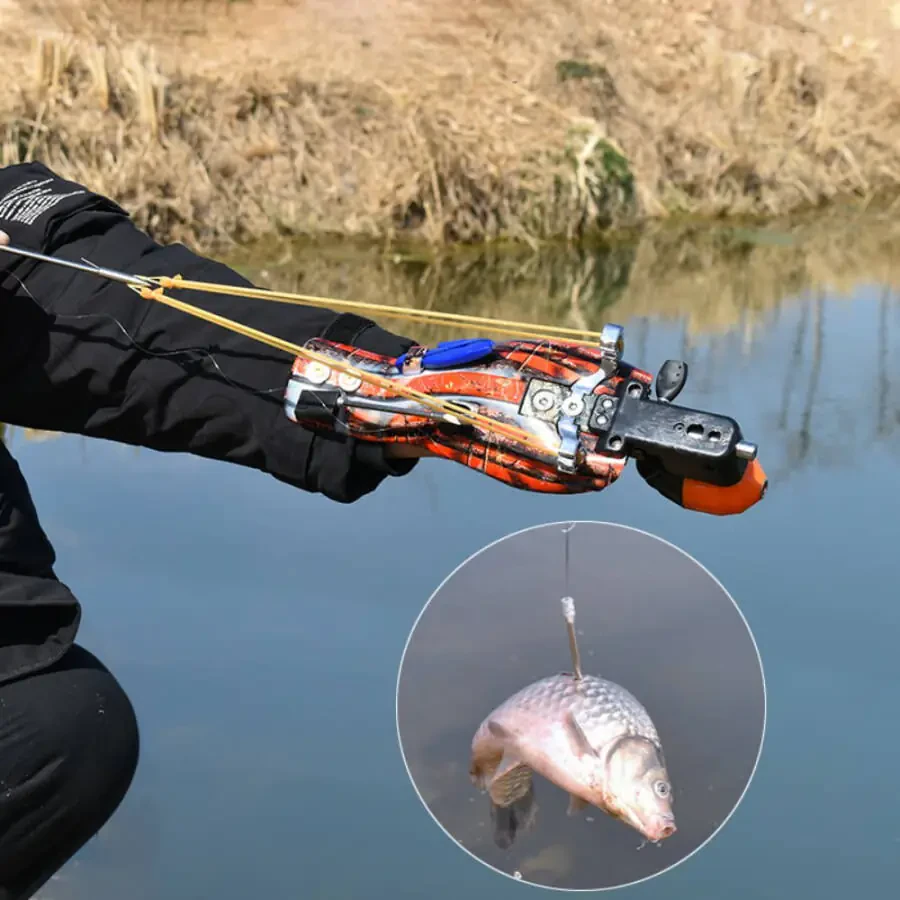 Runzkzy All-in-one Fish Shooting Slingshot Fishing Reel Sighting Multifunctional Outdoor Fish Slingshot Package - 3