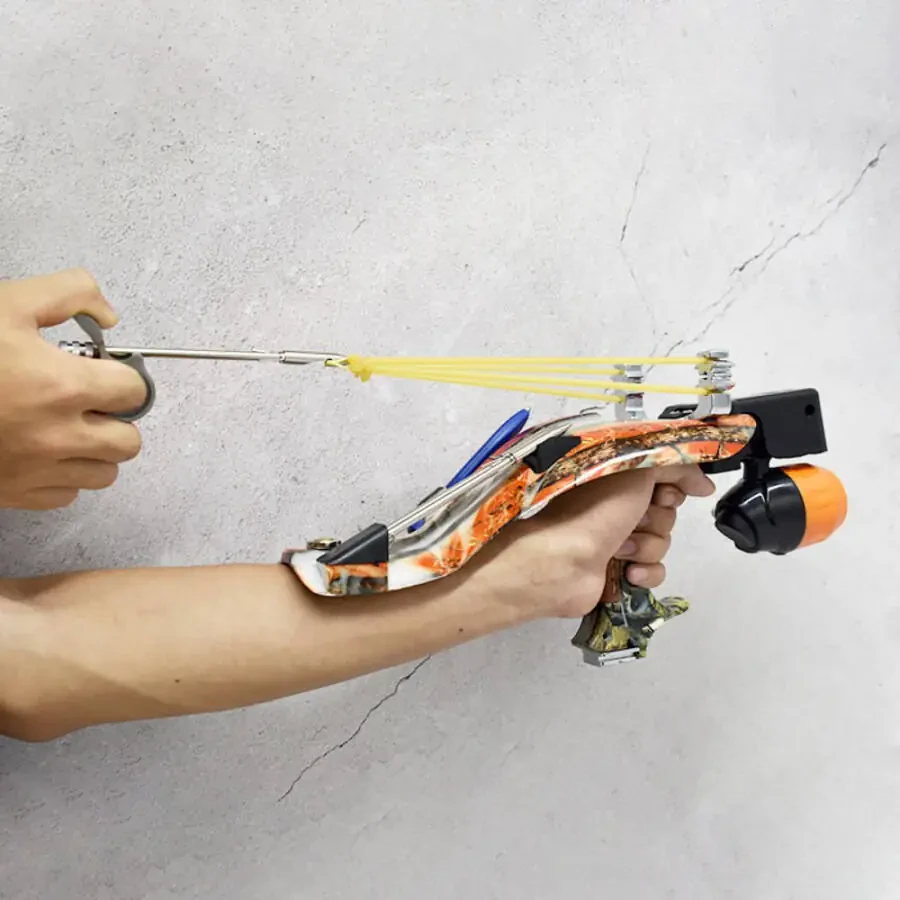 Runzkzy All-in-one Fish Shooting Slingshot Fishing Reel Sighting Multifunctional Outdoor Fish Slingshot Package - 7