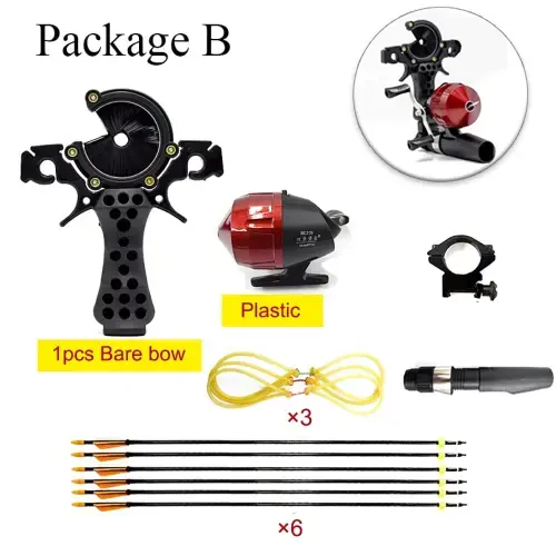 Runzkzy Fish Shooting Slingshot Outdoor Fishing with Laser Arrow Feather Hunting Catapult Suit-PACKAGEB - RUNZKZY (1)