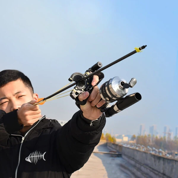 Runzkzy Fish Shooting Slingshot Outdoor Fishing with Laser Arrow Feather Hunting Catapult Suit-PACKAGEE - 1