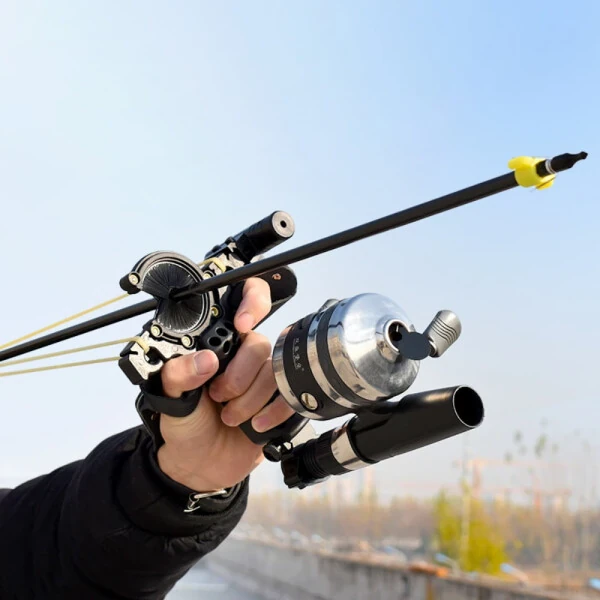 Runzkzy Fish Shooting Slingshot Outdoor Fishing with Laser Arrow Feather Hunting Catapult Suit-PACKAGEE - 4
