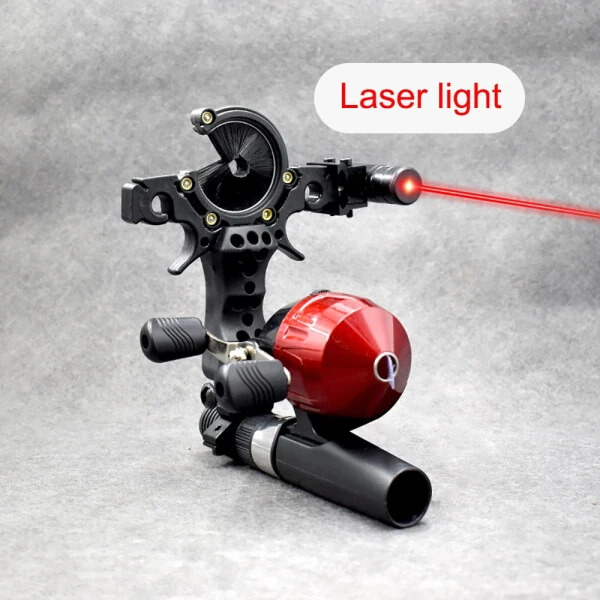 Runzkzy Fish Shooting Slingshot Outdoor Fishing with Laser Arrow Feather Hunting Catapult Suit - 9