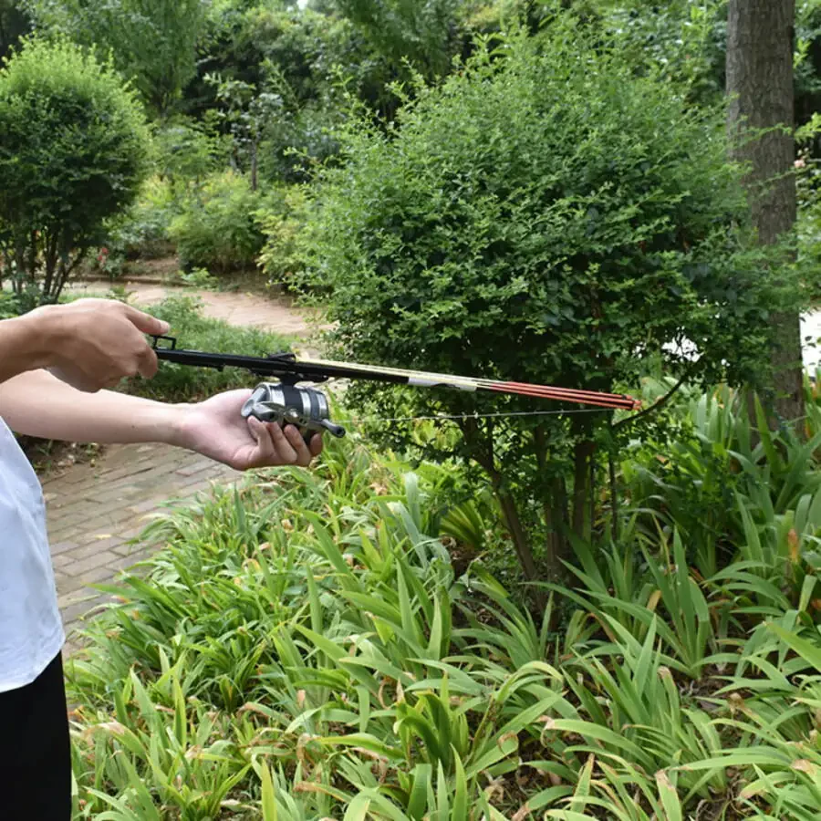 Runzkzy Fishing Slingshot Fish Shooting Artifact Outdoor Hunting with Rubber Band Fish Dart Fishing Reel Fish Shooting Long Catapults - 6