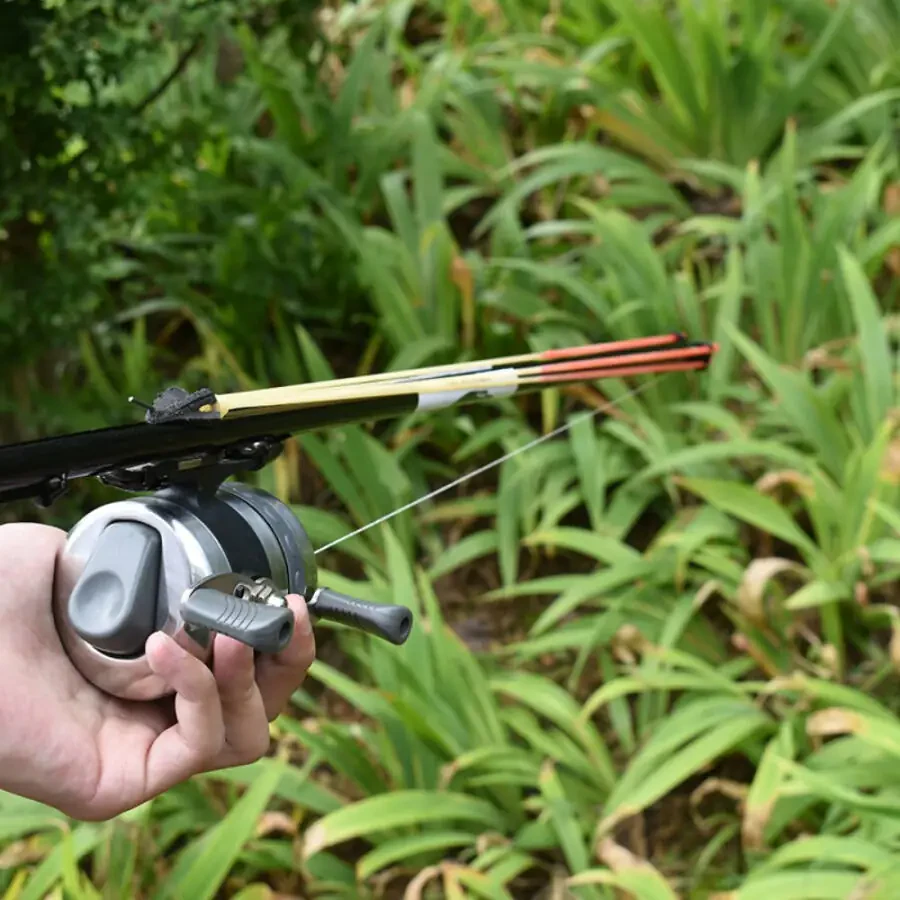 Runzkzy Fishing Slingshot Fish Shooting Artifact Outdoor Hunting with Rubber Band Fish Dart Fishing Reel Fish Shooting Long Catapults - 12