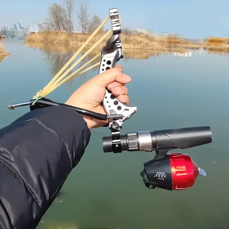Runzkzy Multifunctional Shooting Fish Slingshot Powerful Catapult Hunting Bow Fishing Sling Shot Arrow Kit - 3