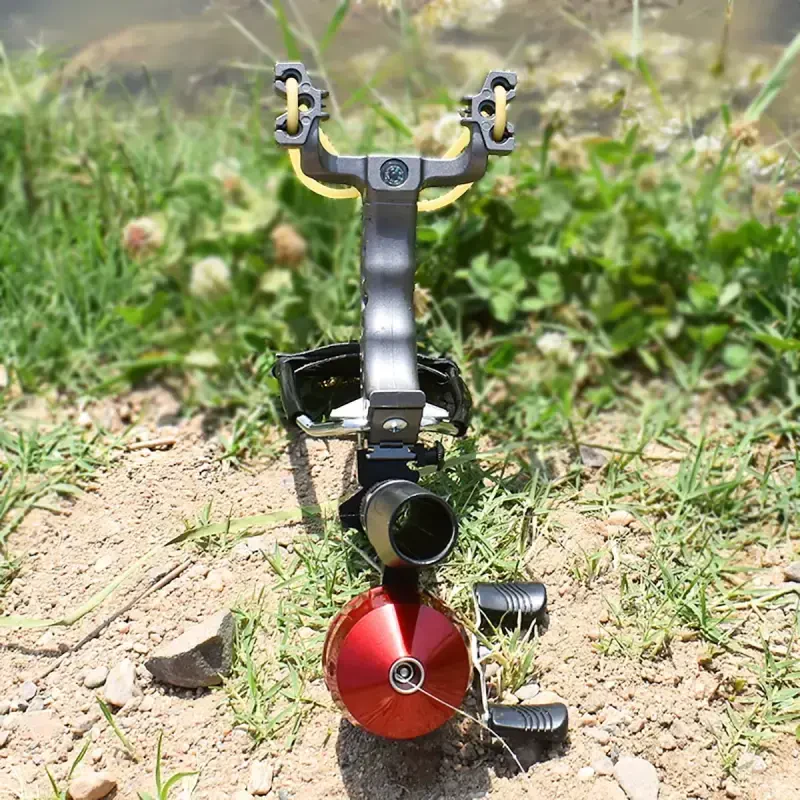 Runzkzy Multifunctional Shooting Fish Slingshot Powerful Catapult Hunting Bow Fishing Sling Shot Arrow Kit - 4
