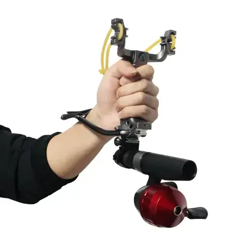 Runzkzy Multifunctional Shooting Fish Slingshot Powerful Catapult Hunting Bow Fishing Sling Shot Arrow Kit - 12
