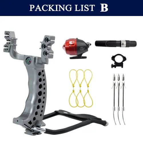 Runzkzy Multifunctional Shooting Fish Slingshot Powerful Catapult Hunting Bow Fishing Sling Shot Arrow Kit - 13