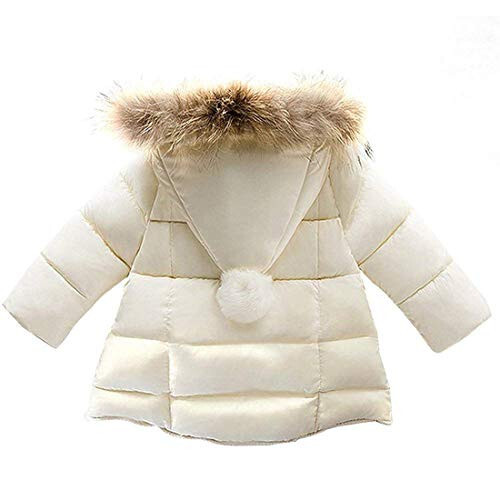 RUOGU Baby Girls Boys Hooded Winter Warm jacket Kids Soft Fur Collar Hooded Down Windproof Snowsuit Outerwear - 2