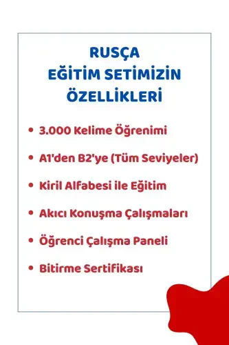 Rusça Eğitim Seti - Rusça Kitap - Torfl, Yds Sınav Hazırlık - Kolay Rusça Kelime Öğrenme Kitapları - Modazone (1)