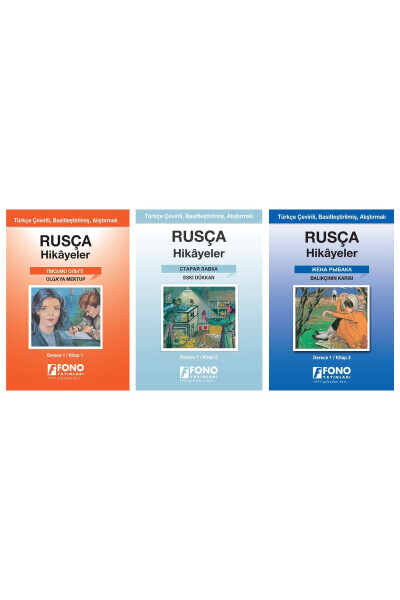 Ruscha Turkcha Hikoyalar 1-Daraja (3 Kitob) - FONO YAYINLARI (1)