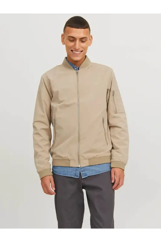 Jjerush Bomber Noos Erkek Ceket 12165203 - Bej - JACK & JONES