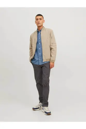 Jjerush Bomber Noos Erkek Ceket 12165203 - Bej - JACK & JONES (1)