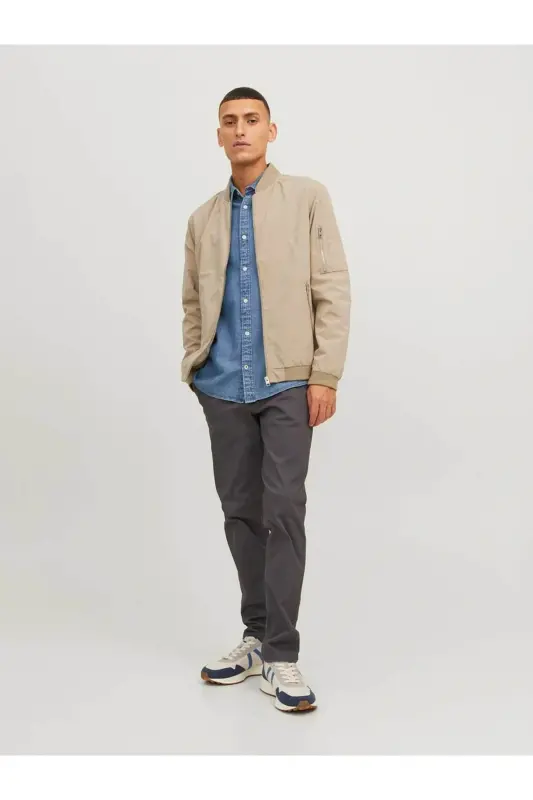 Jjerush Bomber Noos Erkek Ceket 12165203 - Bej - 2